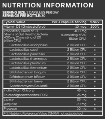Biotics 8 supplement fact