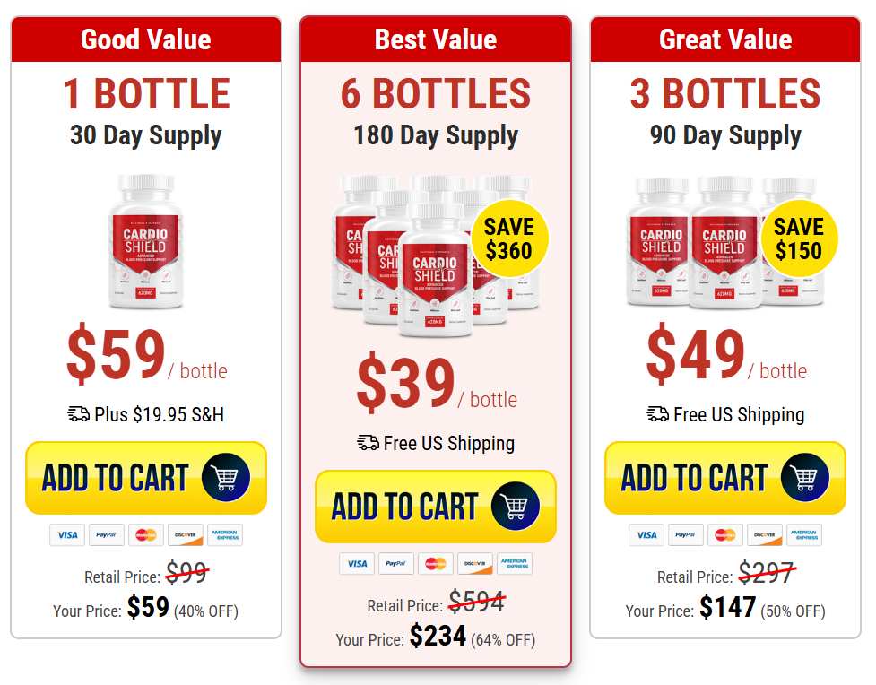 Cardio Shield Pricing
